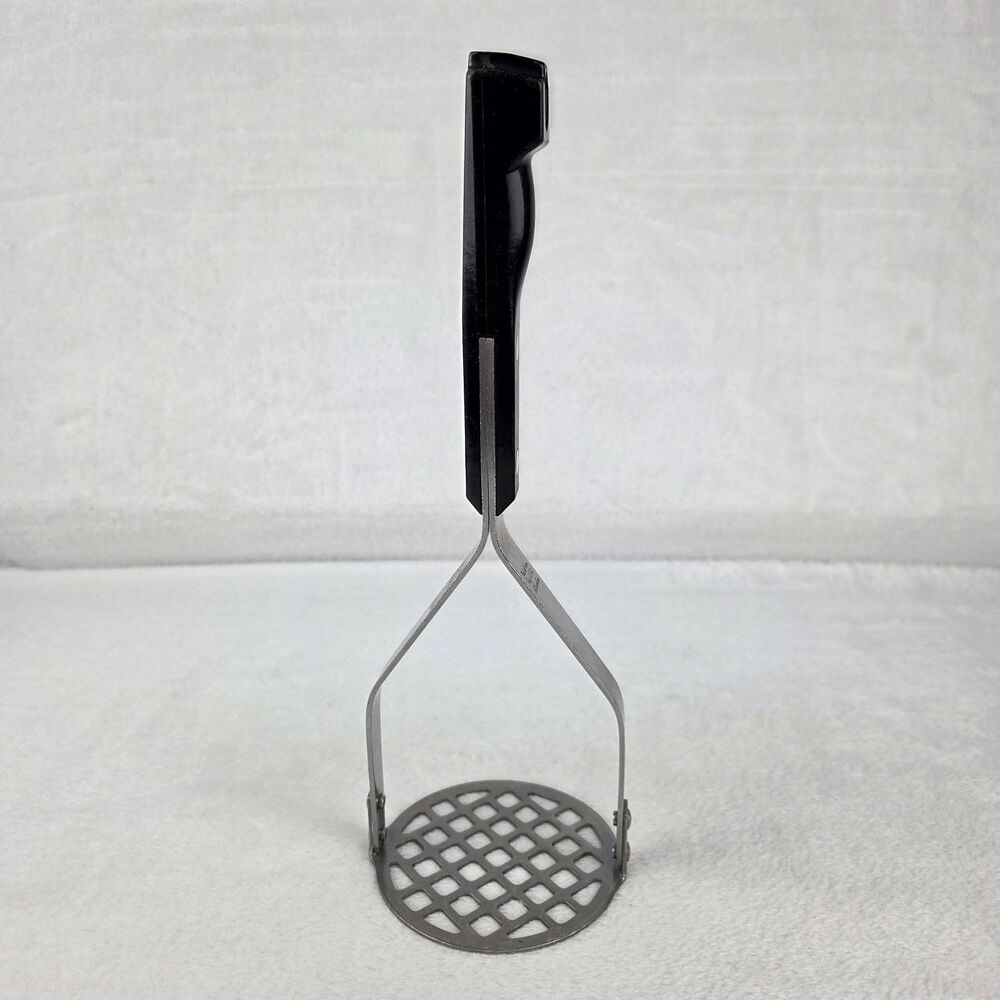 Vintage Maid Of Honor Stainless Steel Potato Masher Black Handle 9.5” - Picture 5 of 10